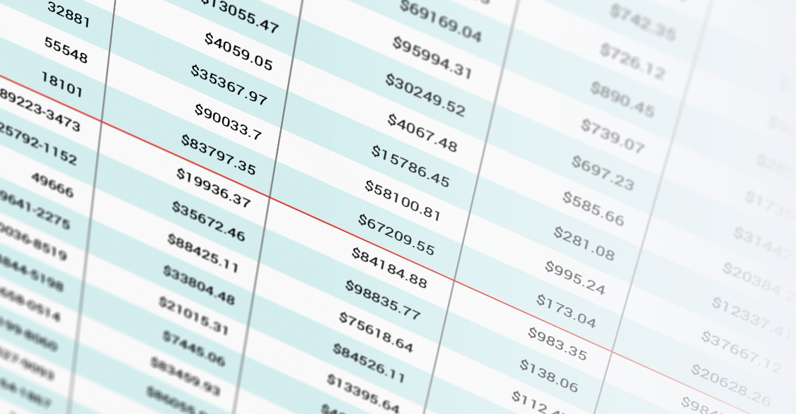 image of a spreadsheet filled with numbers