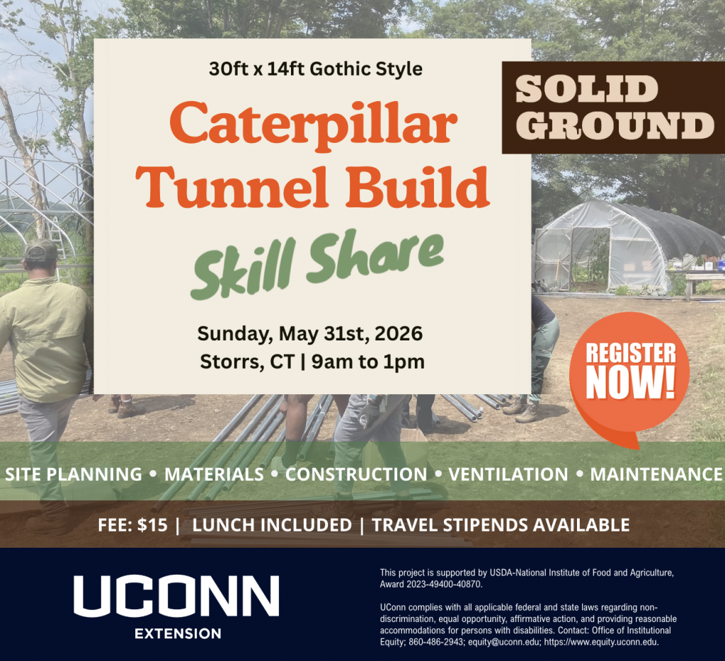 Flyer for caterpillar tunnel build on May 31st 2026